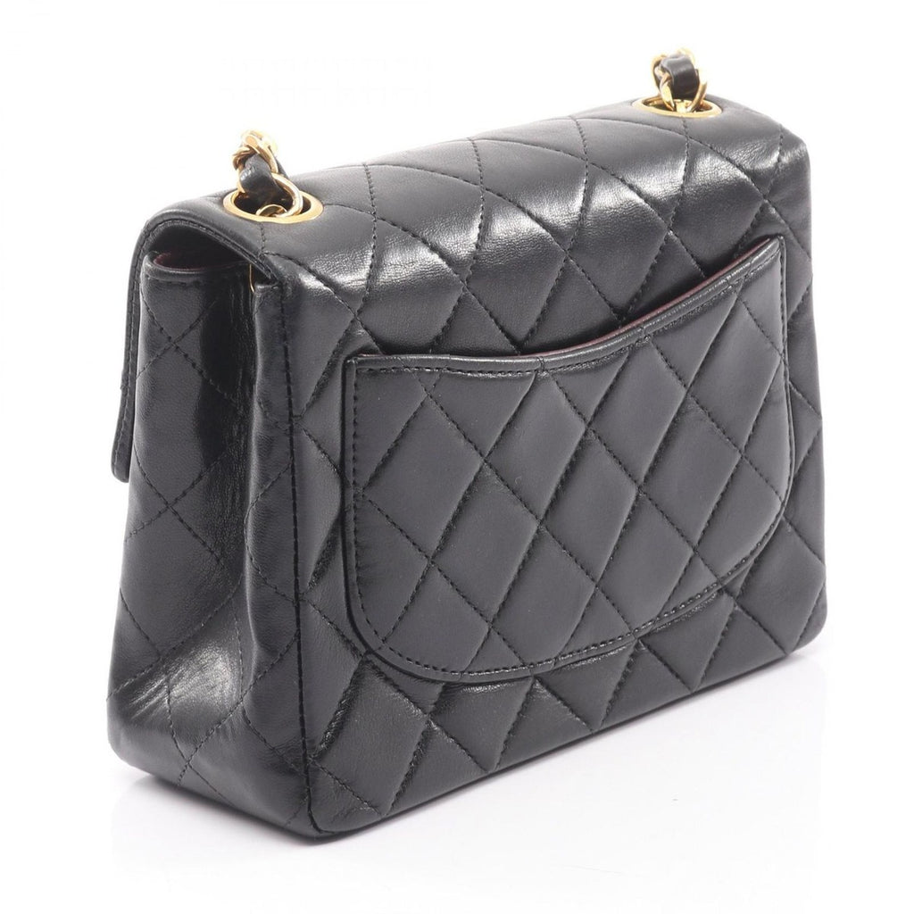 Chanel Shoulder Bag Mini Quilted Black Lambskin — view 2