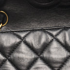 Chanel Shoulder Bag Mini Quilted Black Lambskin — view 7