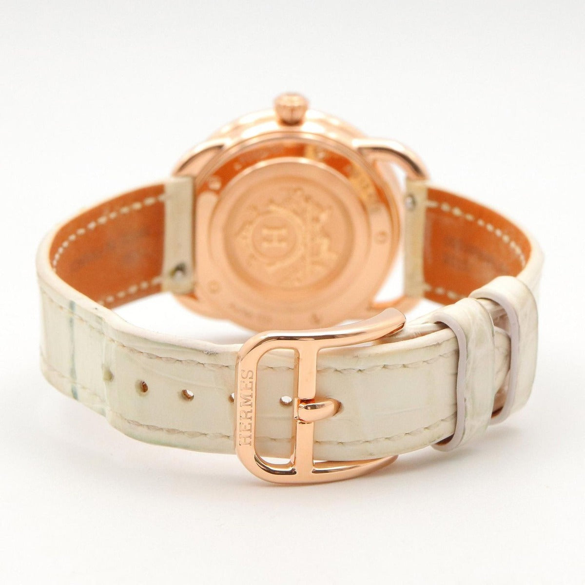 Hermes Watch Also White 18K Pink Gold Diamond — view 5