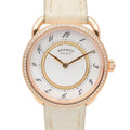 Hermes Watch Also White 18K Pink Gold Diamond