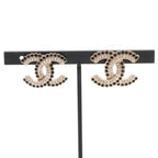 Chanel Earrings Gold Coco Mark Rhinestone — view 7