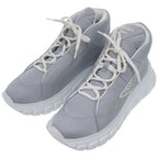 Prada High Cut Logo Re-Nylon Econyle Gray Sneakers