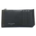 Saint Laurent Paris Front Logo Leather Fragment Card Case Black