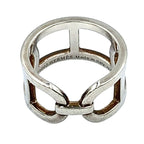 Hermes Chaine D'ancre Silver Ring