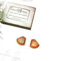 Hermes Enamel Cloisonne Earrings Fan