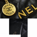 Chanel 22 Chain Black Gold Calfskin 2-Way Shoulder Bag — view 8