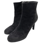 Chanel Boots Side Zip Short Coco Mark Shoes Pin Heel 36 Size