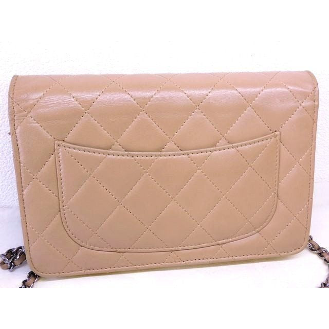 Chanel Chain Wallet Shoulder Lambskin Leather — view 2
