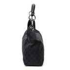 Gucci Shoulder Zip Hobo Black GG Canvas — view 3