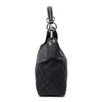 Gucci Shoulder Zip Hobo Black GG Canvas — view 4