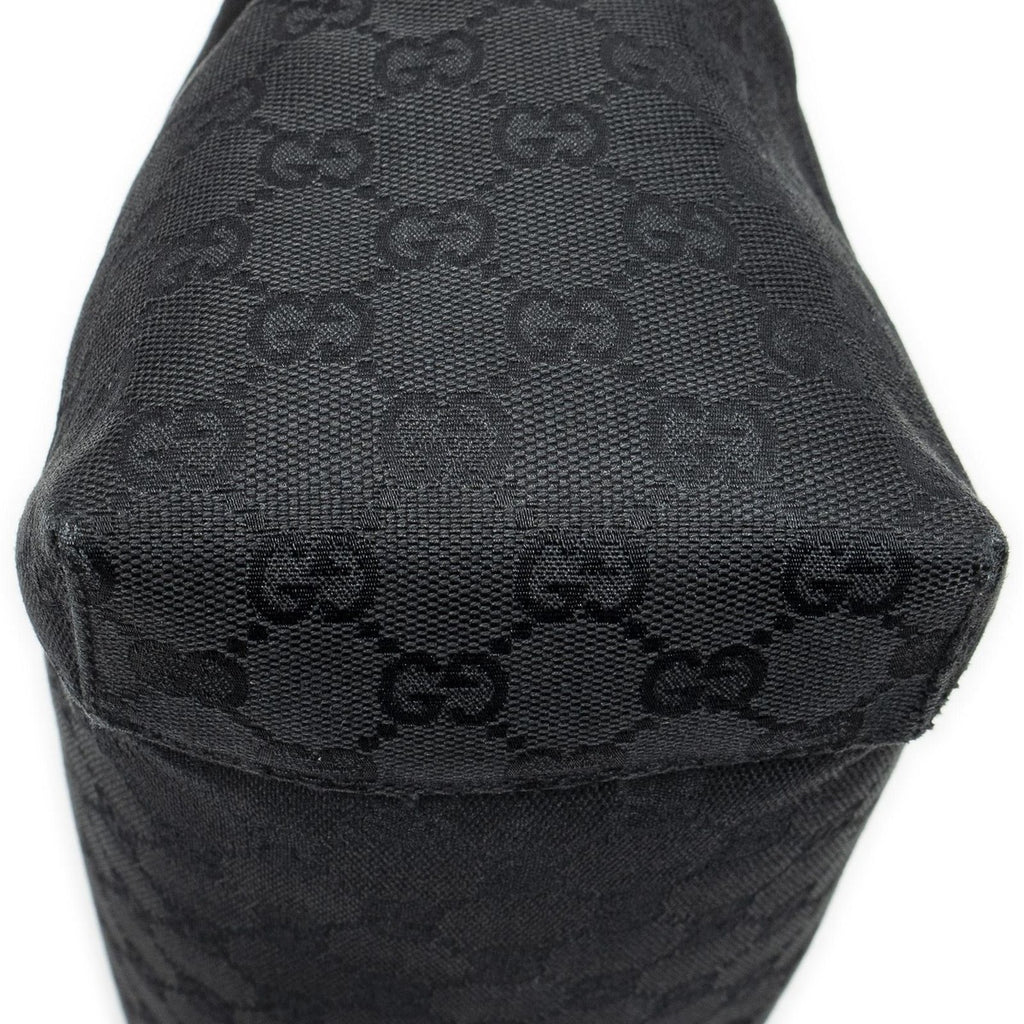 Gucci Shoulder Zip Hobo Black GG Canvas — view 7