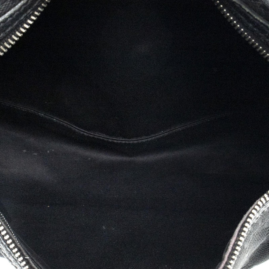 Gucci Shoulder Zip Hobo Black GG Canvas — view 9