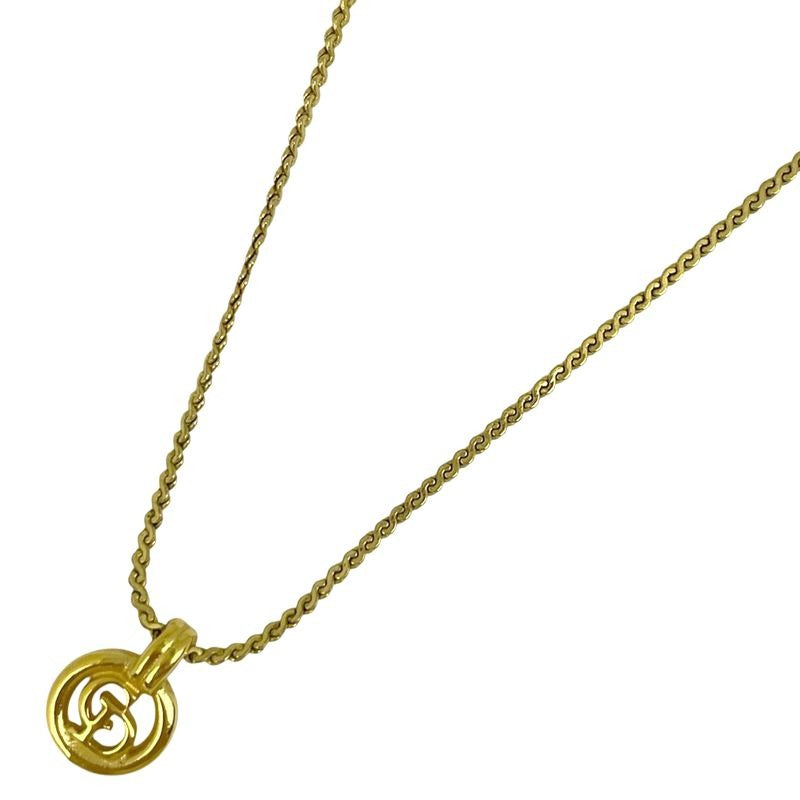 Christian Dior Logo Necklace Round CD GP — view 2