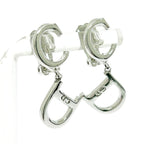 Christian Dior CD Logo Swing Earrings Silver — view 4