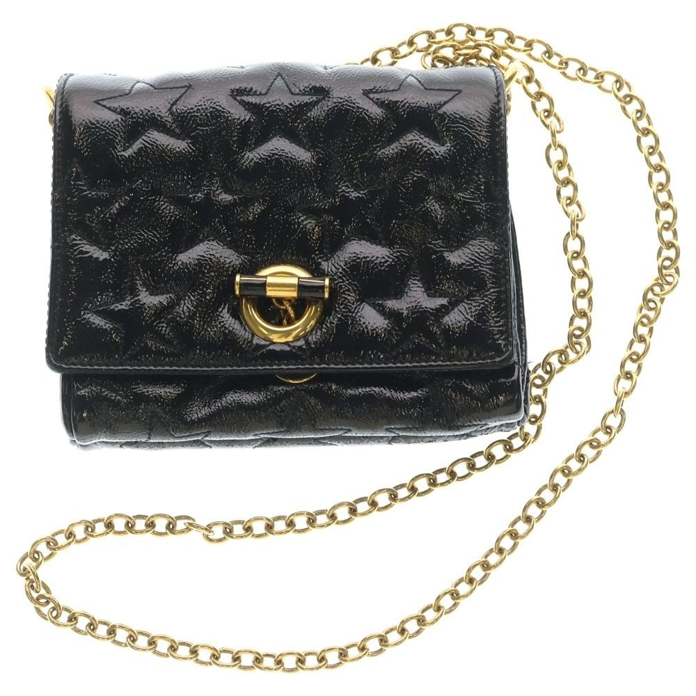 Saint Laurent Yves Star Motif Chain Shoulder Bag Black