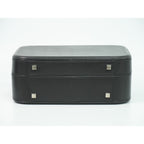 Louis Vuitton LV Valisette MM Monogram Glace Trunk Handbag Noir Black — view 3