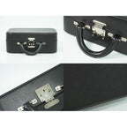 Louis Vuitton LV Valisette MM Monogram Glace Trunk Handbag Noir Black — view 6