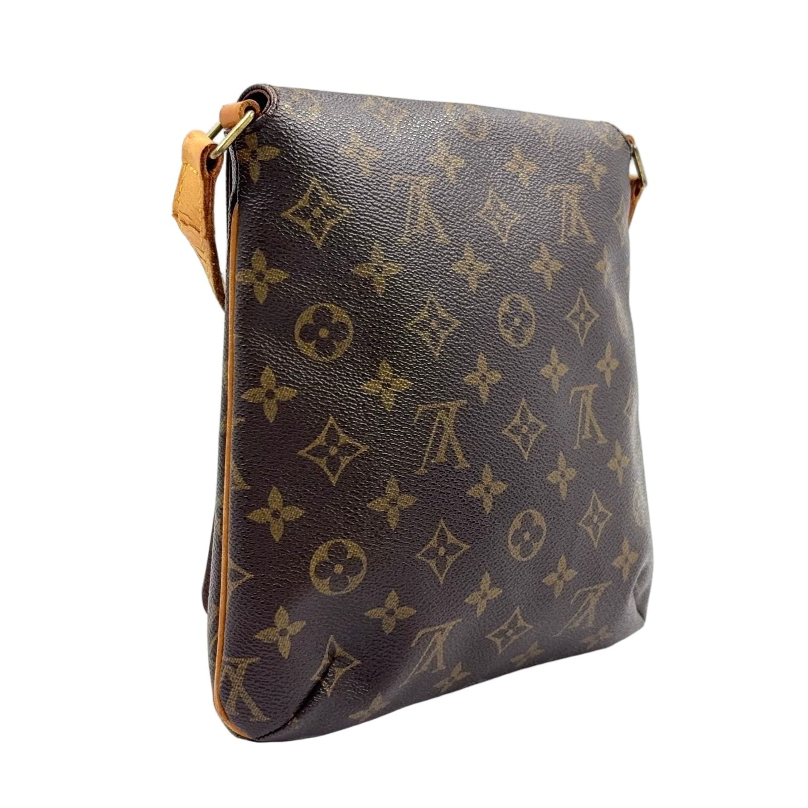 Louis Vuitton Musette Salsa Short Strap Monogram Leather Brown Shoulder Bag Gold — view 2
