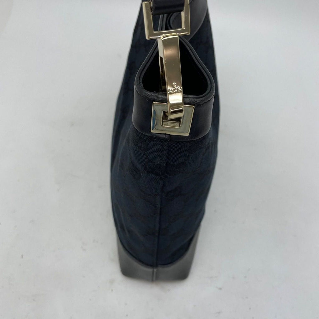 Gucci Shoulder Handbag GG Canvas Black Formal — view 6