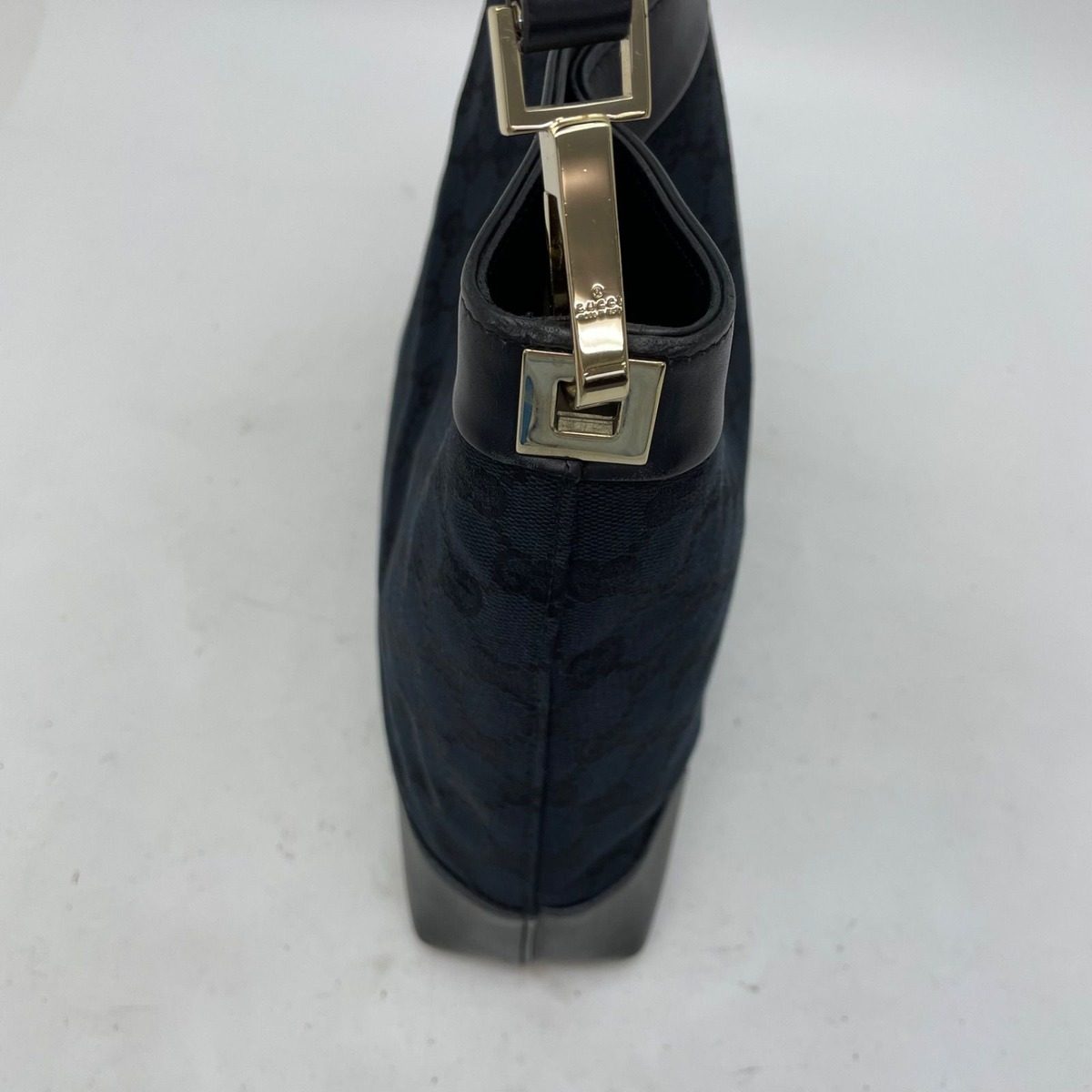 Gucci Shoulder Handbag GG Canvas Black Formal — view 6