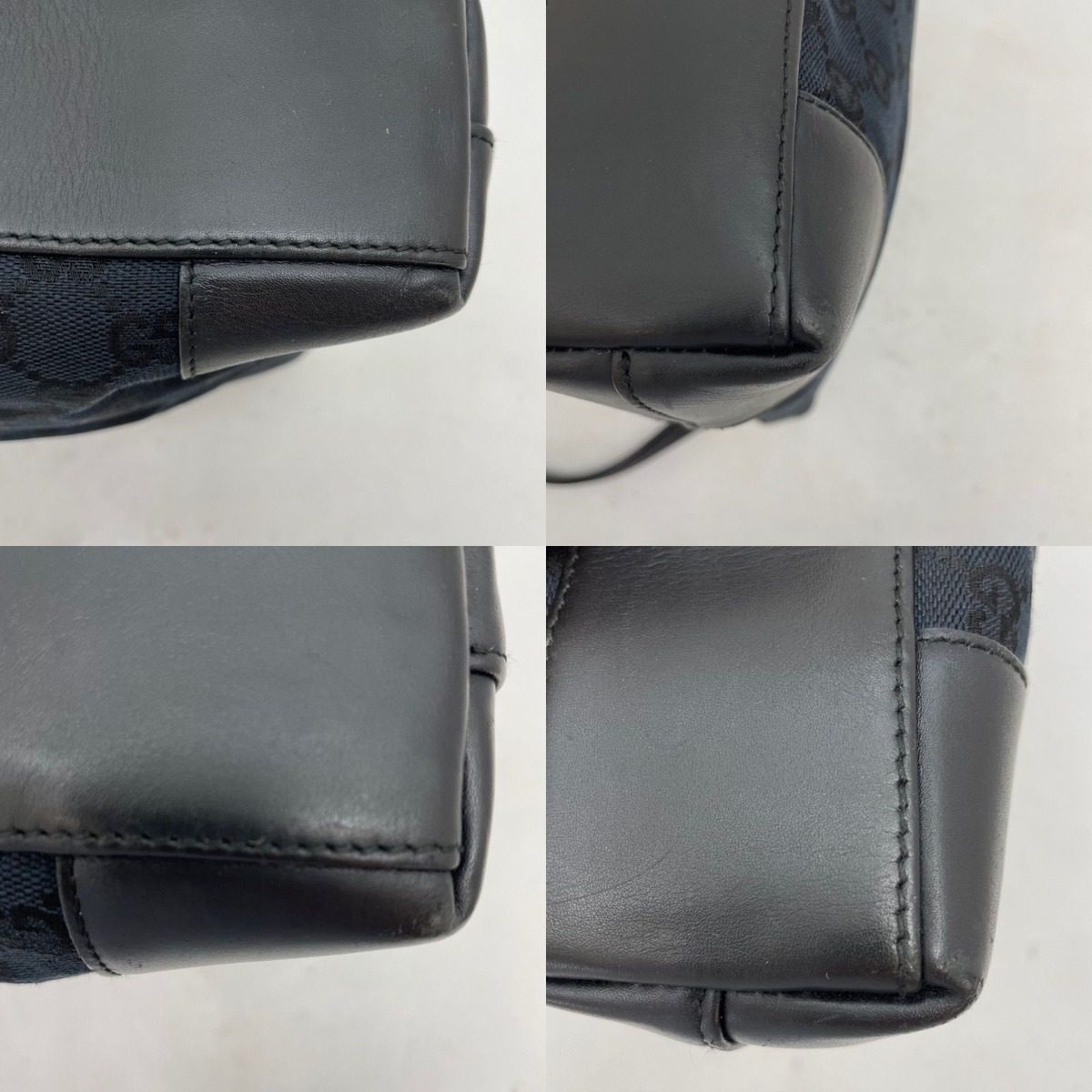 Gucci Shoulder Handbag GG Canvas Black Formal — view 7
