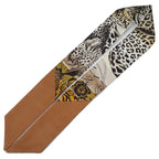 Hermes Twilly-jungle Love Rainbow Silk Leather Sheepskin Scarf Accessory — view 3
