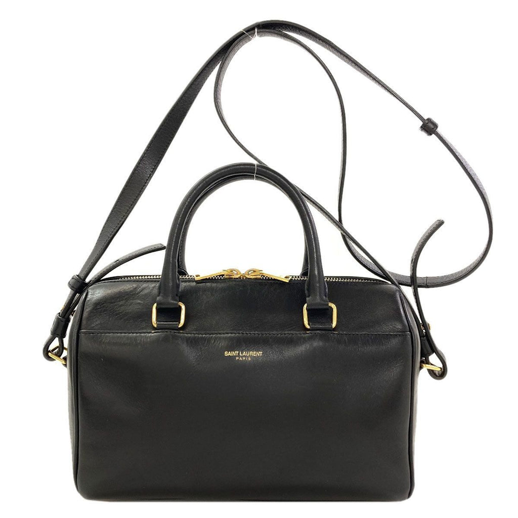 Saint Laurent Yves Baby Duffle 2-Way Handbag Leather