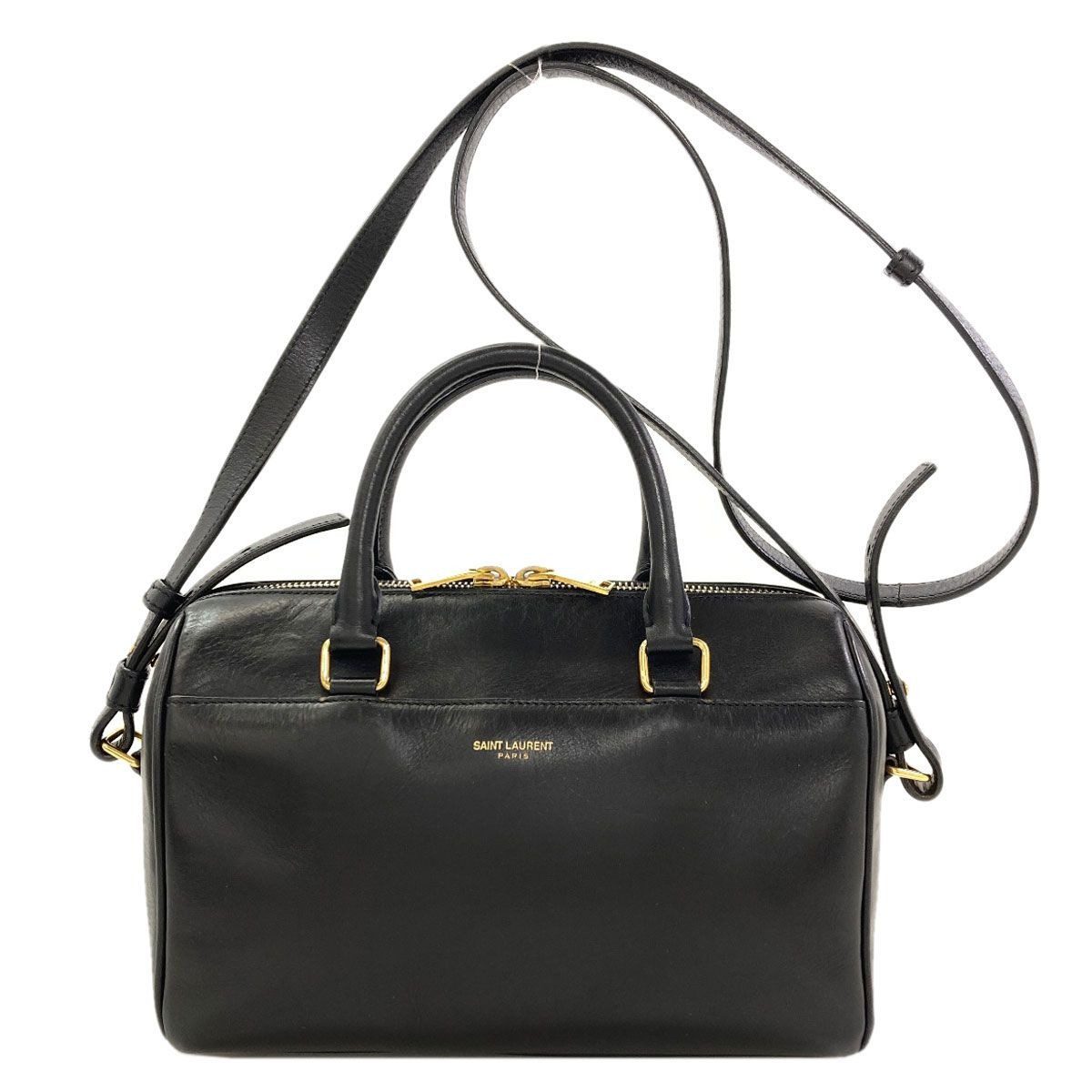 Saint Laurent Yves Baby Duffle 2-Way Handbag Leather