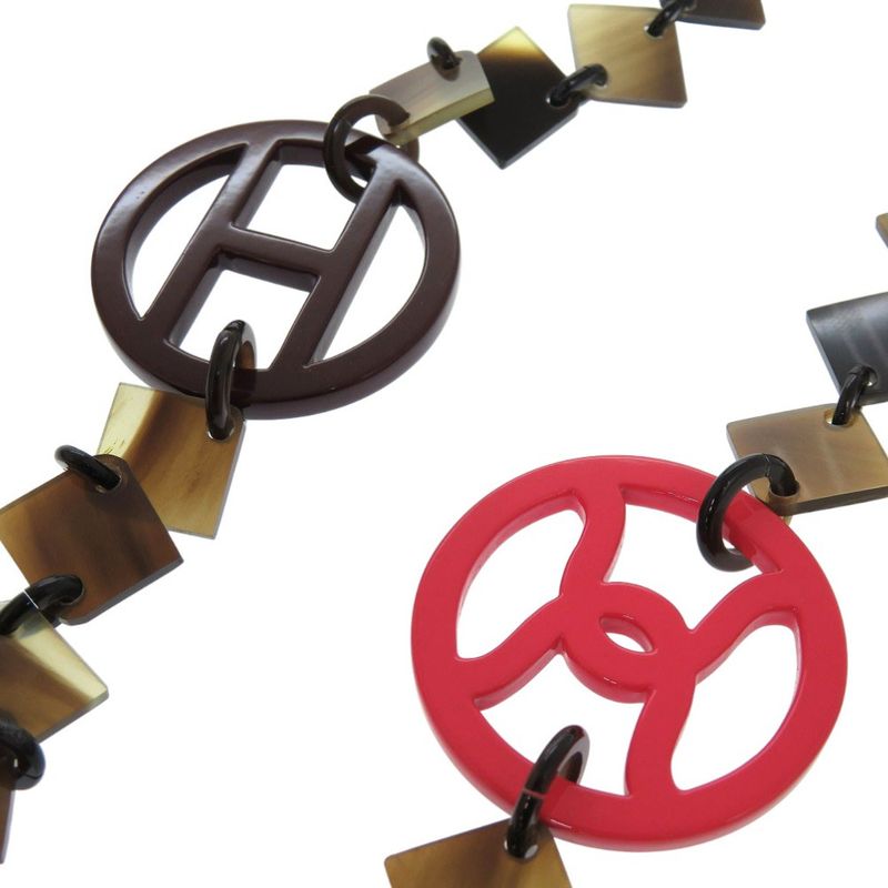 Hermes DIVA Long Necklace Buffalo Horn Lacquered Wood Multicolor 0812 — view 5