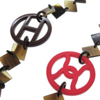Hermes DIVA Long Necklace Buffalo Horn Lacquered Wood Multicolor 0812 — view 5