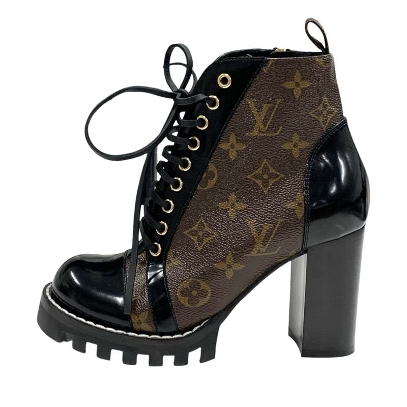 Louis Vuitton Star Trail Line Monogram Boots Short Shoes Leather Brown — view 3