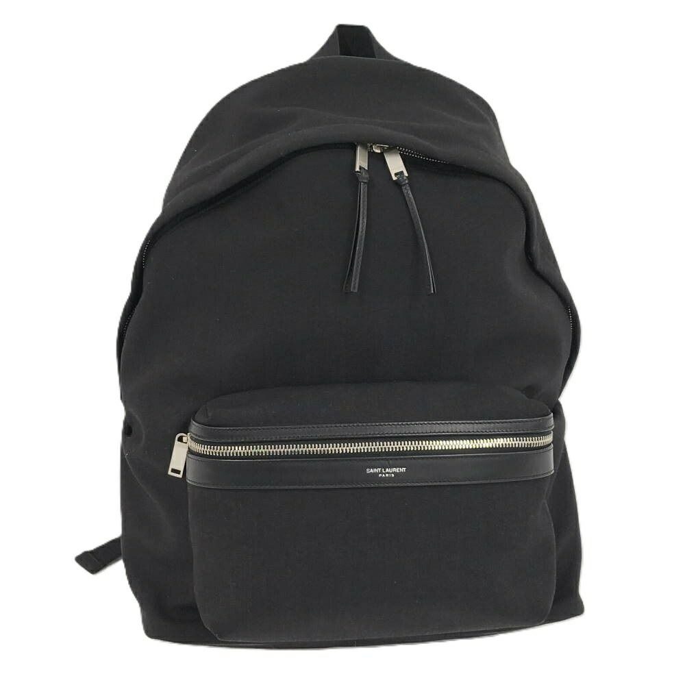 Saint Laurent Yves Backpack Canvas Black