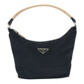 Prada Tessuto Black Silver Nylon Handbag