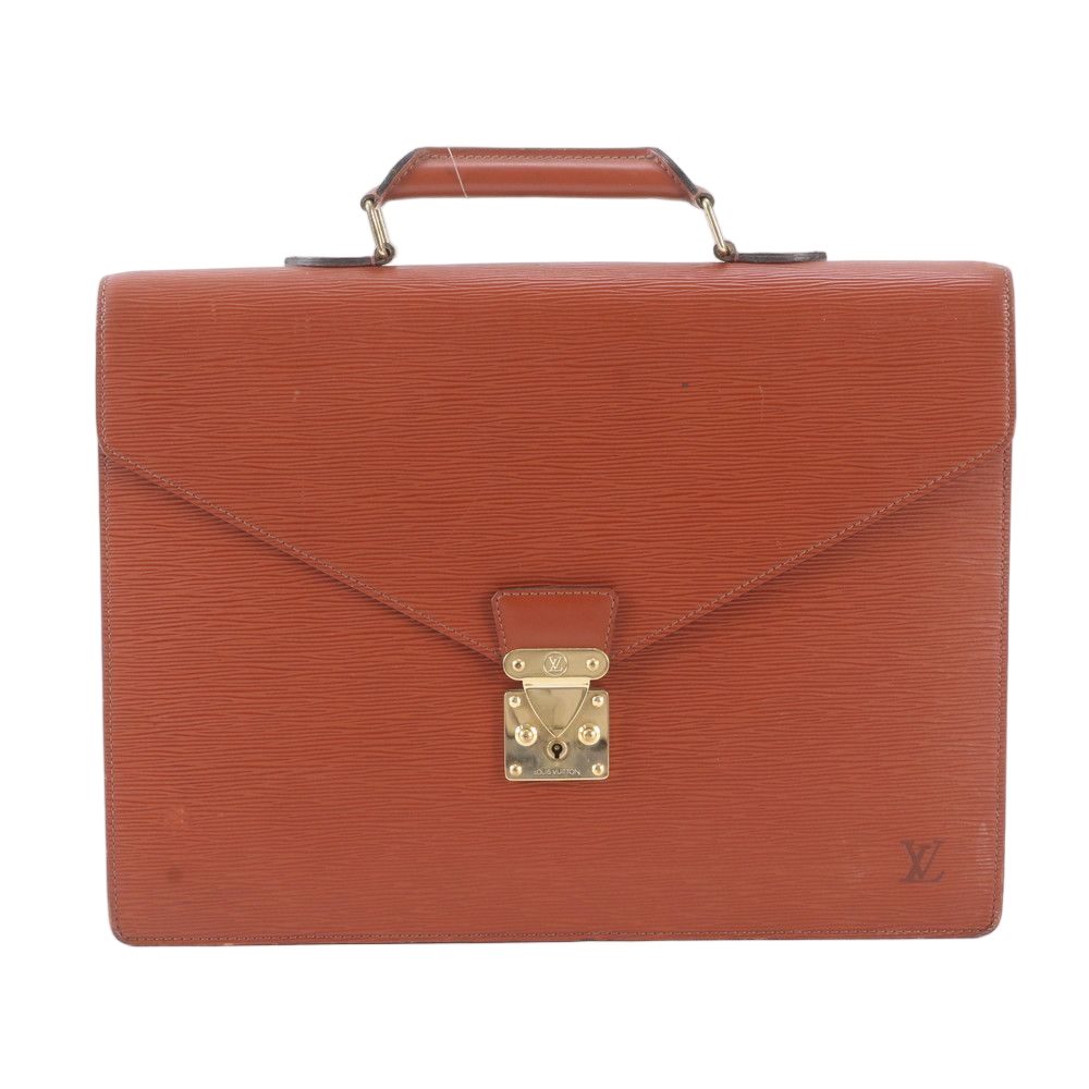 Louis Vuitton Epi Serviette Ambassador Cipango Gold Leather Business Bag