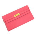 Hermes Kelly Chevre Pink Wallet