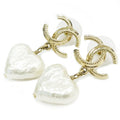Chanel Earrings Swing CC Logo Pearl