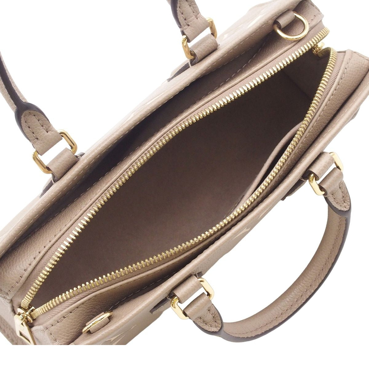 Louis Vuitton On The Go Dove Cream Bicolor Monogram Empreinte 2-Way Shoulder Bag — view 5