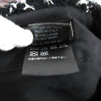 Chanel 19C CC Logo Plaid Tweed Beret Hat Black White — view 9