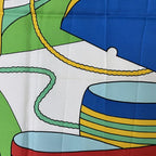 Hermes Scarf Carre 90 Green Blue White Thalass — view 8