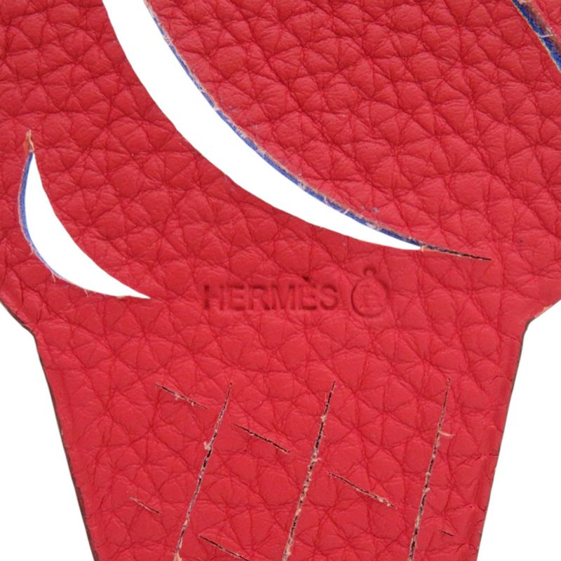 Hermes Petite Ache Ice Cream Leather Blue Red Key Holder 0070 — view 3