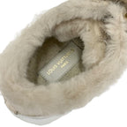 Louis Vuitton Time Out Line Monogram Sneakers Shoes Suede Leather Mouton Beige — view 7