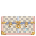 Louis Vuitton Chain Wallet Pochette Weekend Summer Trunk Leather Damier Azur