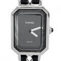 Chanel Watch Premiere L Battery Operated Black Dial SS QZ