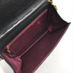 Chanel Quilted Lambskin CC Logo Push Lock Chain Shoulder Bag Black — view 8