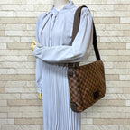 Louis Vuitton Brooklyn MM Damier Shoulder Bag Canvas Brown Model — view 2
