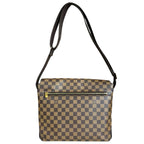 Louis Vuitton Brooklyn MM Damier Shoulder Bag Canvas Brown Model — view 3