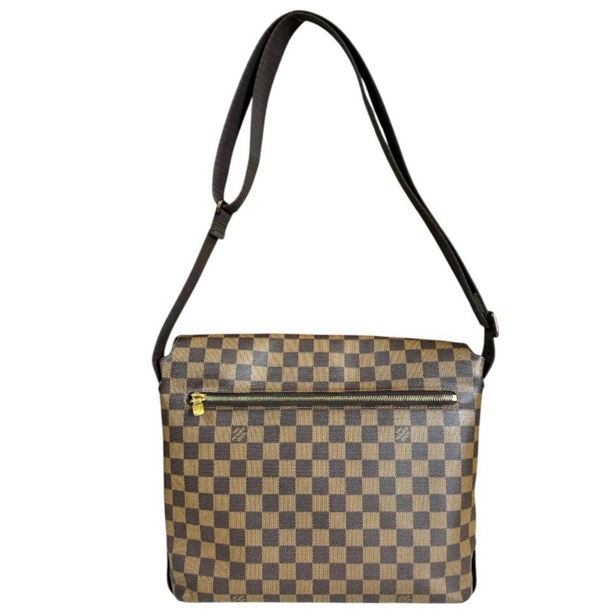 Louis Vuitton Brooklyn MM Damier Shoulder Bag Canvas Brown Model — view 3