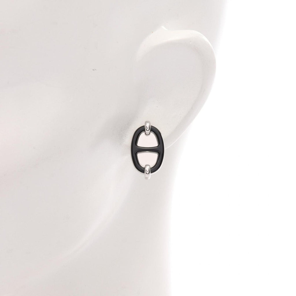 Hermes Earrings Mini Maillon Stainless Steel — view 4