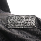Chanel Choco Bar Black Leather Calf Boston Bag — view 4
