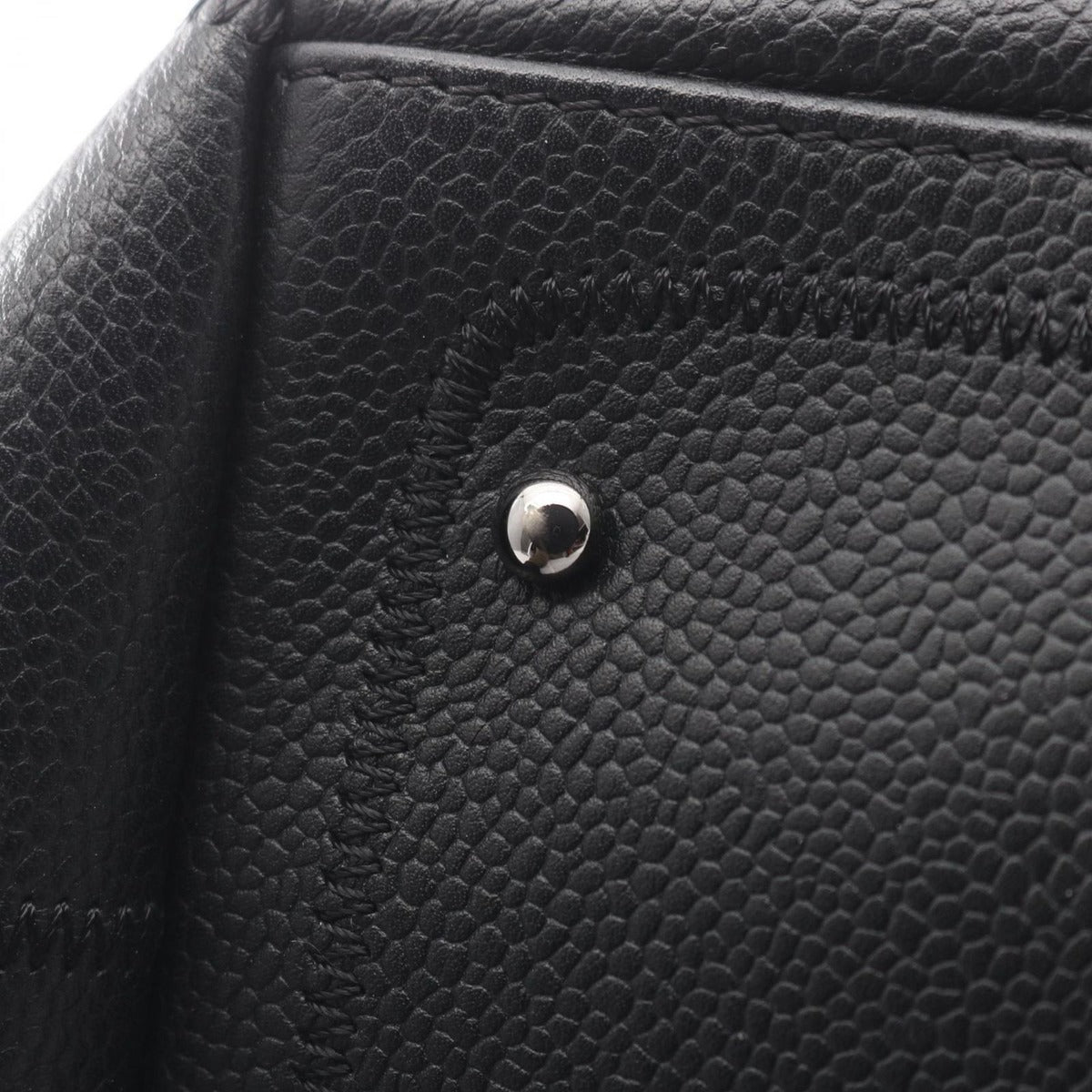 Chanel Choco Bar Black Leather Calf Boston Bag — view 7
